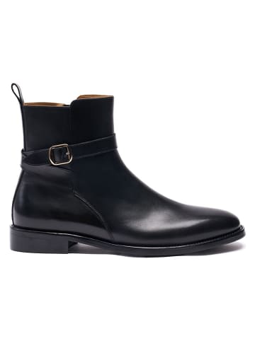 Leder-Boots in Schwarz