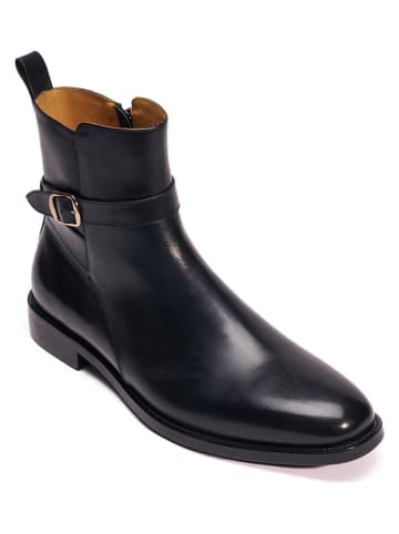 Leder-Boots in Schwarz