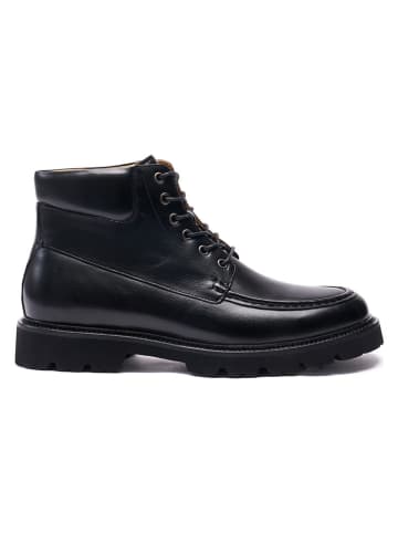 Leder-Boots in Schwarz
