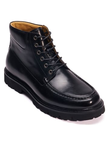 Leder-Boots in Schwarz