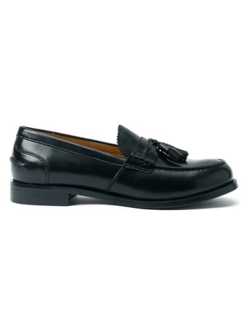 Leren mocassins "Tassel" zwart