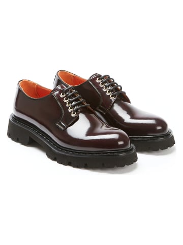 Leren veterschoenen bordeaux