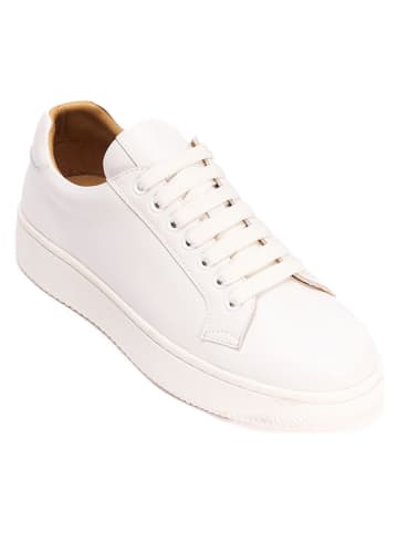 Leren sneakers wit
