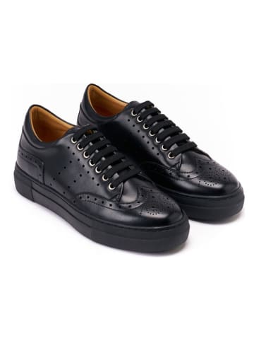 Leren sneakers zwart