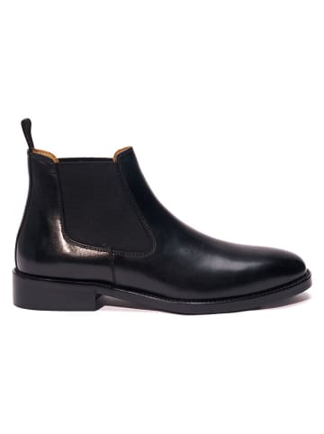 Leder-Chelsea-Boots in Schwarz