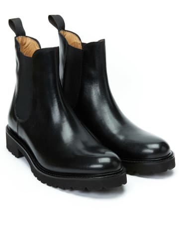 Leren chelseaboots zwart