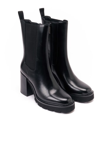 Leder-Chelsea-Boots in Schwarz