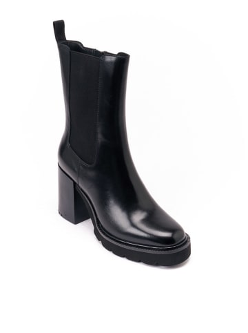 Leder-Chelsea-Boots in Schwarz