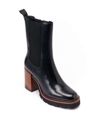 Leder-Chelsea-Boots in Schwarz