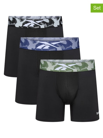Reebok Bokserki (3 pary) w kolorze czarnym