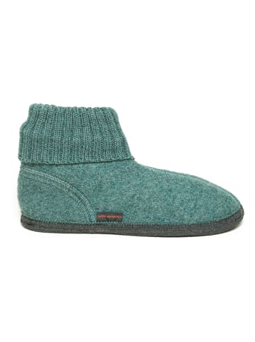 Hüttenschuhe "Oetz" in Dunkelgrün