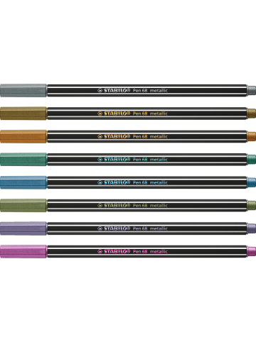 Filzschreiber "Pen 68 - Metallic" - 8 Stück