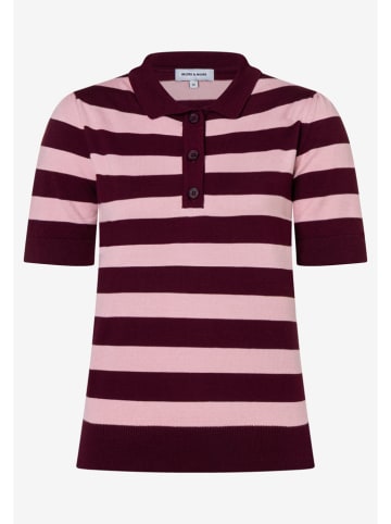 More & More Poloshirt in Bordeaux/ Rosa