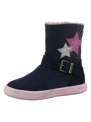 Leder-Winterboots "Baila" in Dunkelblau