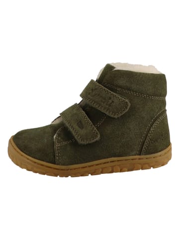 Leder-Barfußschuhe "Nik" in Khaki