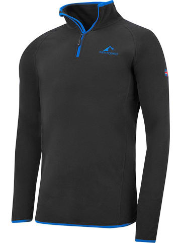 Fleecepullover "Hekla" in Anthrazit/ Blau