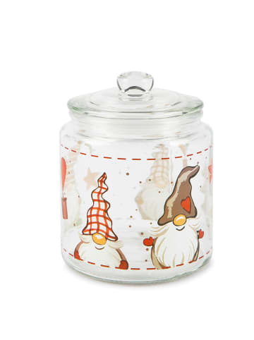 Voorraadglas "Gnomo" transparant/rood - 1 l