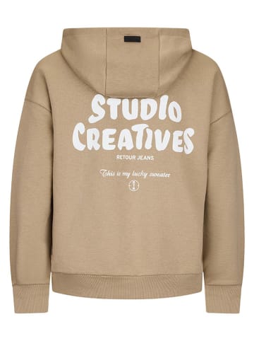 Hoodie "Charlie" in Hellbraun