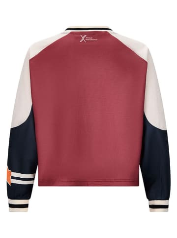 Longsleeve "Omara" in Rot/ Schwarz/ Weiß