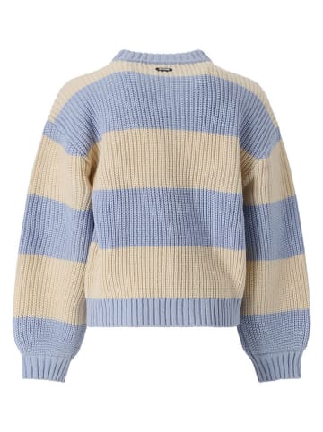 Pullover "Brigitte" in Hellblau/ Beige