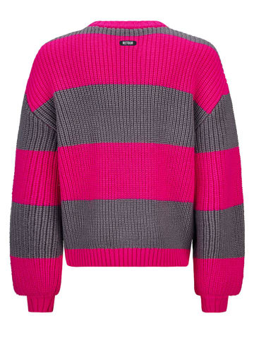 Trui "Hinde" roze/grijs