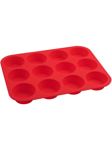 Forma "Flexxible Love" w kolorze czerwonym do muffinek - 32,5 x 24,5 cm