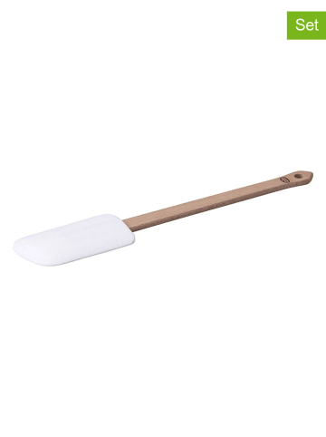 2er-Set: Teigschaber "Fair" in Grau/ Weiß - (H)28 cm