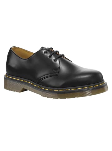 Leren veterschoenen zwart
