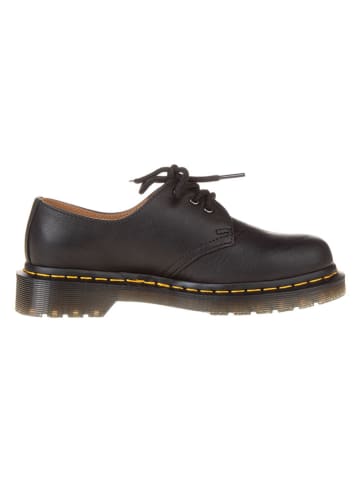 Leren veterschoenen zwart