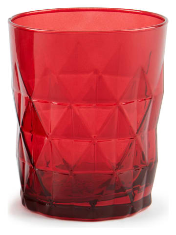6er-Set: Gläser "Luxor" in Rot/ Schwarz - 345 ml