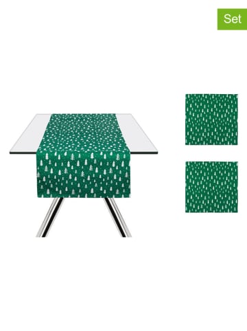 3-częściowy zestaw "Green Winter" w kolorze zielonym