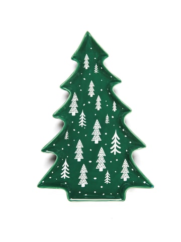 Półmisek "Green Winter" w kolorze zielonym - 25 x 16,8 cm