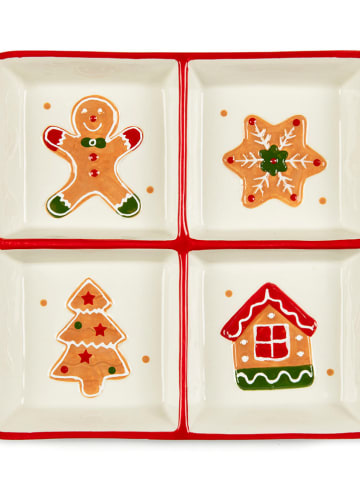 Serveerbord "Wonderful Ginger" lichtbruin/rood - (L)20 x (B)20 cm