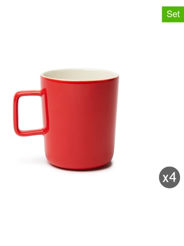 Kubki (4 szt.) "Nordic Trendy" w kolorze czerwonym - 320 ml