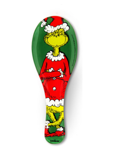 Podstawka "Grinch2" w kolorze czerwono-zielonym pod łyżkę