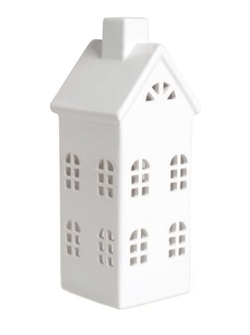 Świecznik "Little Home" w kolorze białym - 8 x 23 x 8 cm