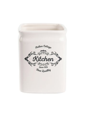 Utensilienhalter "Fine Quality" in Creme - (B)11,5 x (H)14,7 x (T)11,5 cm