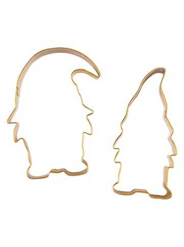 2er-Set Edelstahl-Ausstecher "Wichtel", 2 x 2 Stück