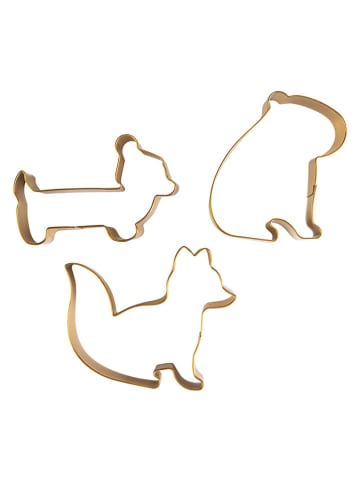 3er-Set Edelstahl-Ausstecher "Capybara, Dackel, Fuchs"