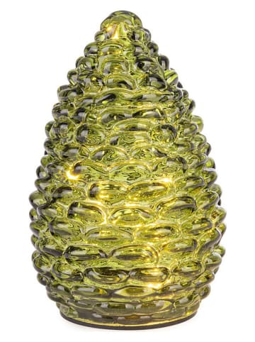 Dekoracja LED "Jovalin" w kolorze zielonym - wys. 15 x Ø 9,5 cm