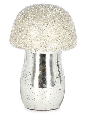 Decoratief figuur "Mushroom" zilverkleurig - (H)17 cm