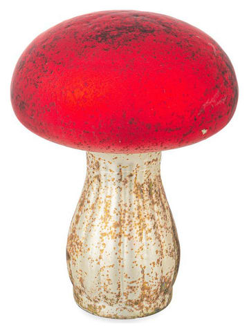 Dekofigur "Mushroom" in Rot/ Gold - (H)17 cm
