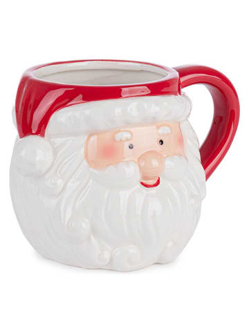 Kubek "Snowy Santa" w kolorze biało-czerwonym - 550 ml