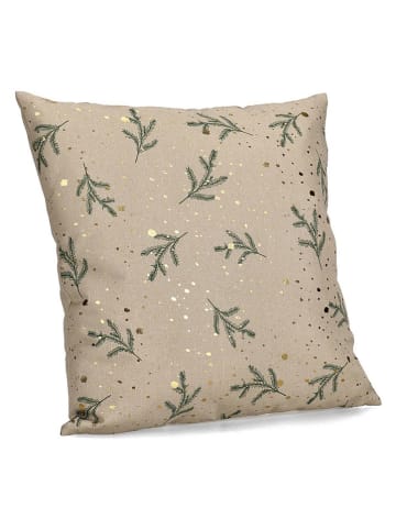 Kissen "Meribel" in Beige/ Grün - (L)45 x (B)45 cm 