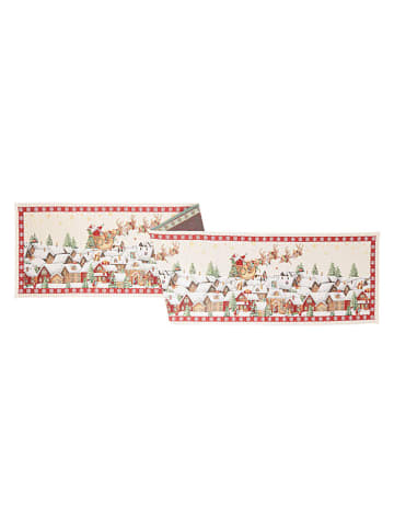 Tischläufer "Lapland" in Creme/ Rot - (L)183 x (B)33 cm