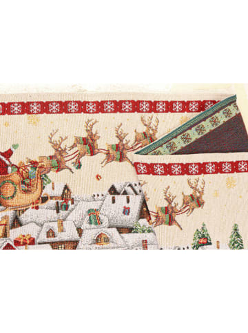 Tischläufer "Lapland" in Creme/ Rot - (L)183 x (B)33 cm
