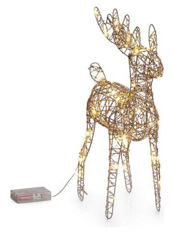 LED-Dekoobjekt "Reindeer" in Gold - (H)37 cm