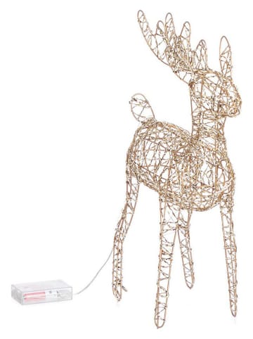 LED-Dekoobjekt "Reindeer" in Gold - (H)37 cm
