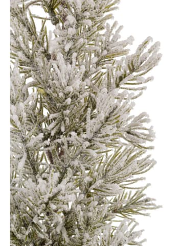 Sztuczne drzewko w kolorze zielono-białym - wys. 40 cm