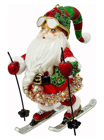 Christbaumornament "Santa" in Rot/ Grün - (H)12 cm